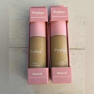 Set of 2 Prolux Cosmetics Matte
Foundation NATURAL - 1.35fl oz. New in Box